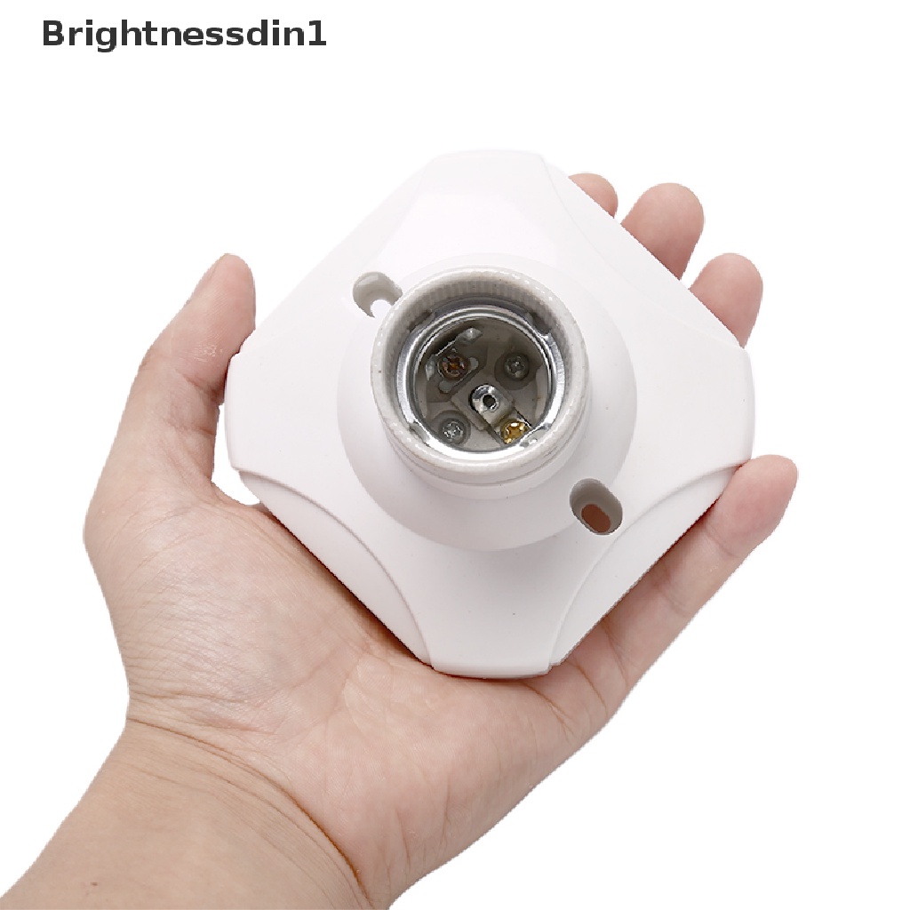 [Brightnessdin1] E27 Lamp Holder E27 Dudukan Bohlam Soket Lampu Keramik Lamp Bulb Socket Alas Lampu Butik