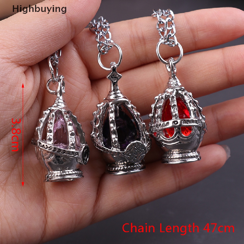 Hbid 2Pcs/Set Anime Magica Cosplay Permata Kalung Liontin Cincin Set Hadiah Pesta Prop Glory