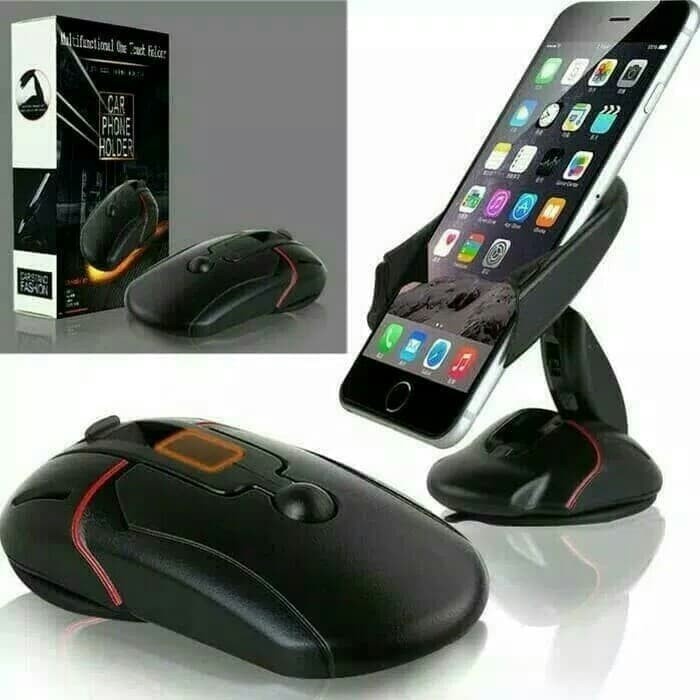 Car Holder Stand Handphone Mobil Bentuk Mouse Universal Pegangan HP