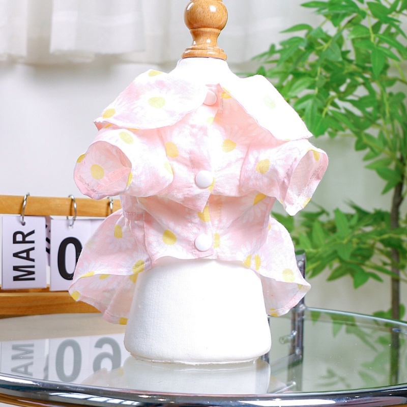 Yoo Princess Dress Untuk Pet Peter-Pan-Collar Pineapple Girl Skirt Outfit Liburan