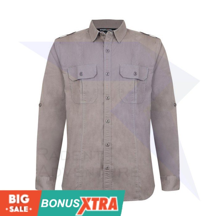 Kemeja EIGER1989 MAJESTIC-MT SHIRT Grey Abu 91000 4794 Original Cowok  AWET KEREN KECE