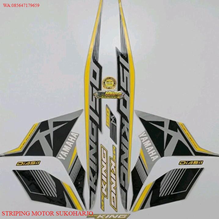 (ORI) striping Yamaha Jupiter MX king 150 2017 2018 kuning KUALITAS ORIGINAL MURAH