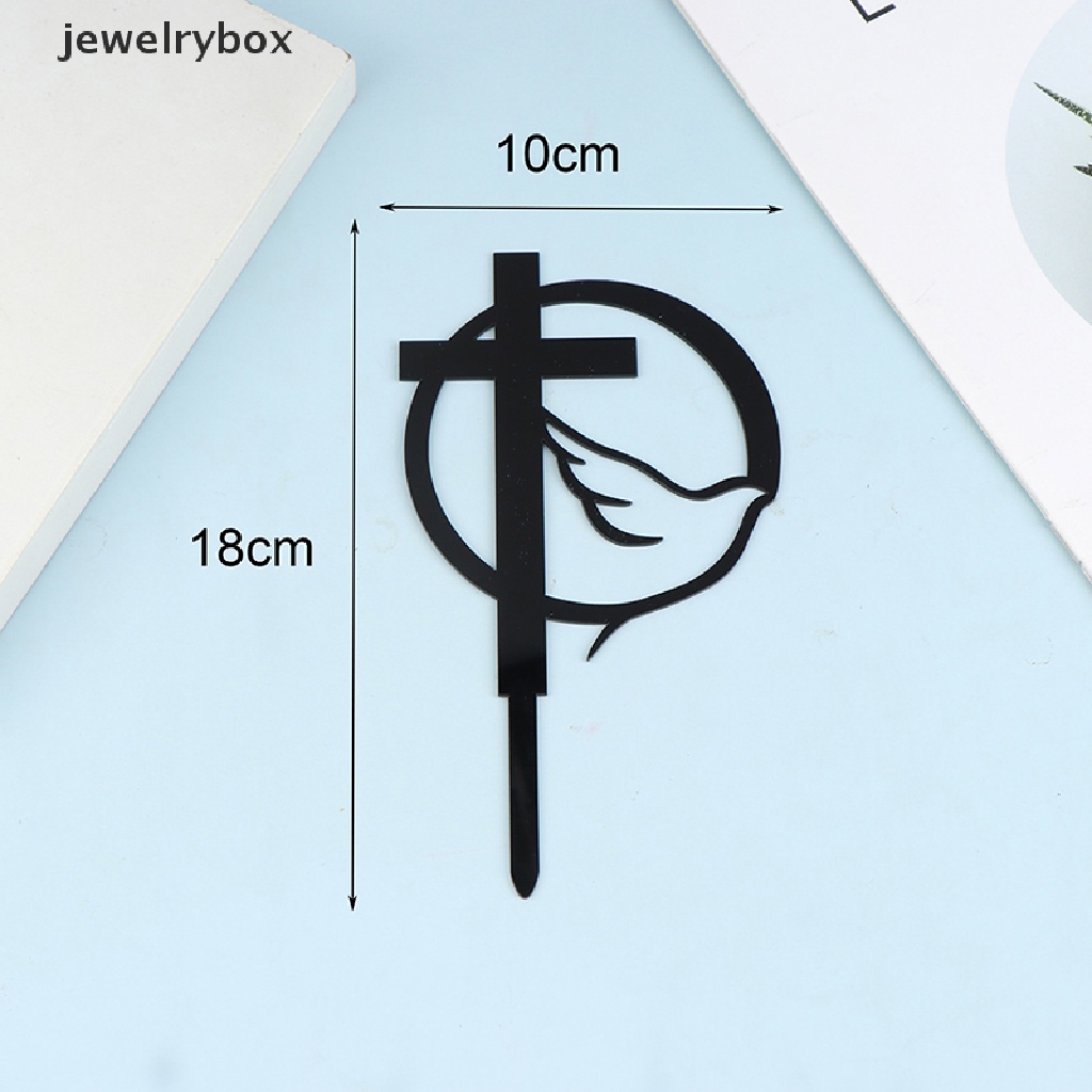 [jewelrybox] Topper Kue Agama Dove &amp; Cross God Bless Christening Spirit Topper Butik