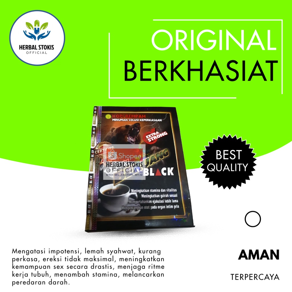 

Kopi Bubuk (Beruang) Black Hitam Original Kopi Vitalitas Kopi Stamina Obat (Kuat) Pria Tahan Lama