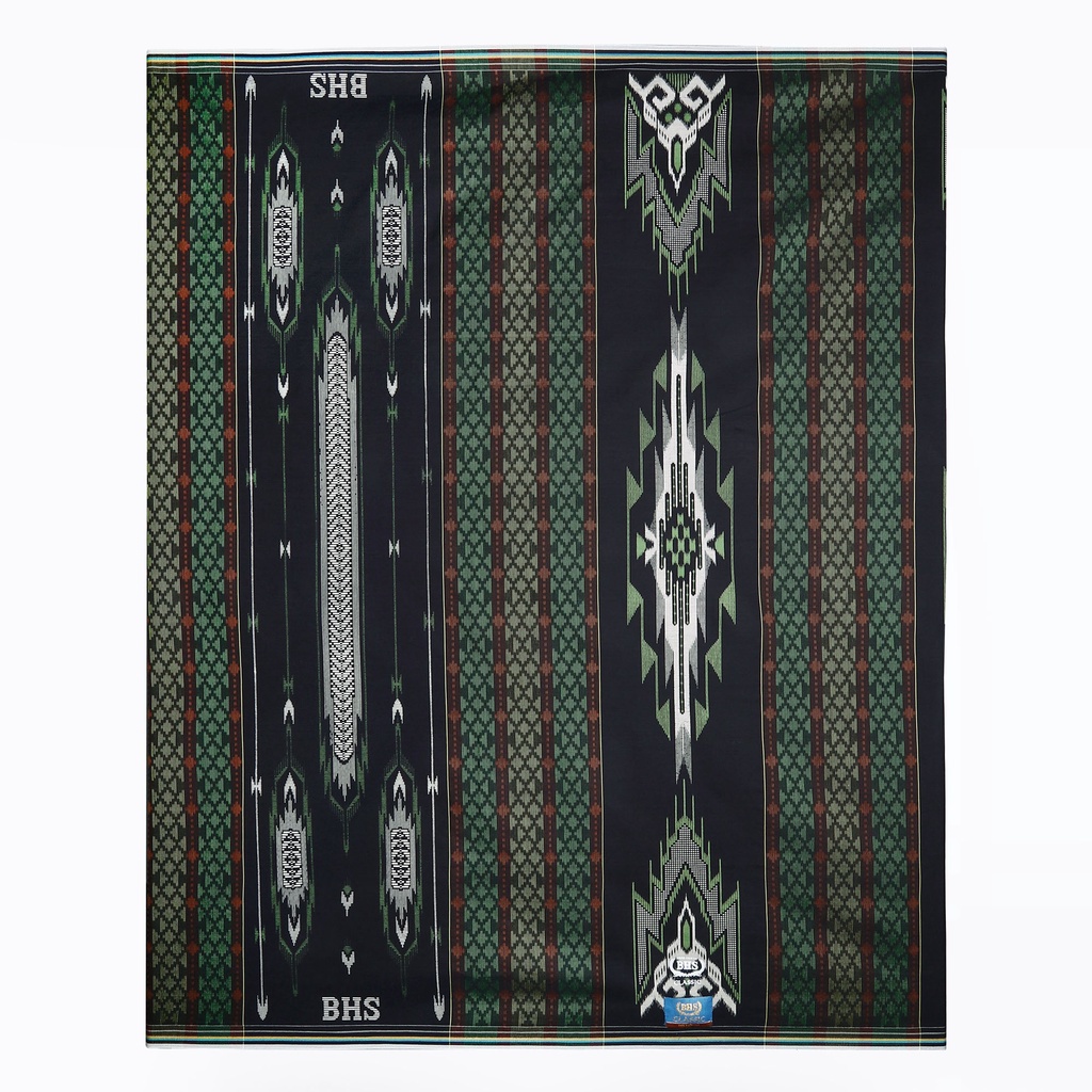 Sarung BHS Classic Gold Motif Kawung Dobby Permata Hitam Hijau/ CLASSIC GOLD KDP