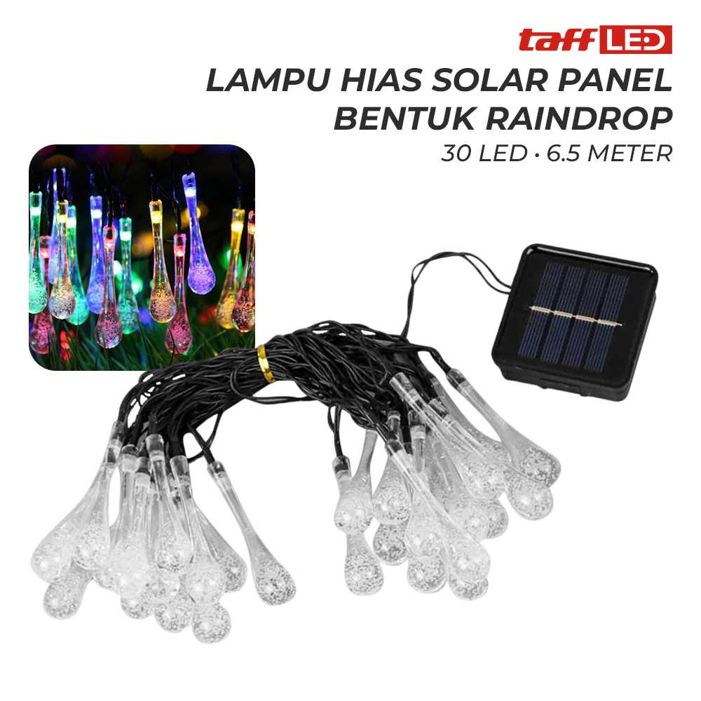 (BISA COD) FTIHSHP LED Lampu Hias String Lights Solar Panel 30 LED 8 Modes 6.5 Meter - SP030