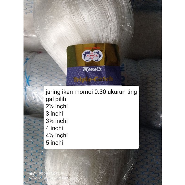 Jaring Ikan momoi 0.30 UKURAN TINGGAL PILIH pukat momoi jaring momoi jaring ikan senar jaring ikan m