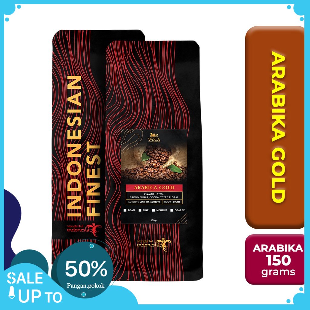 

WoCA Kopi Arabika Gold 150 gram - PANGAN POKOK