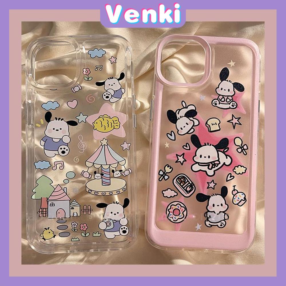 Case for iPhone 11 SOFT TPU Clear Space Case Cute Cartoon Puppy Case Plating Buttons Camera Protection ShockProof for iPhone 14 13 12 12 Plus 6 8 Plus XR XSS