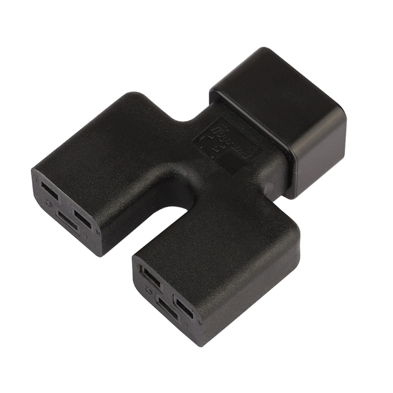 Zzz Solid C20 to Dual C19 Power Adapter Iec320 Male Side Connect to C19 Kabel Listrik