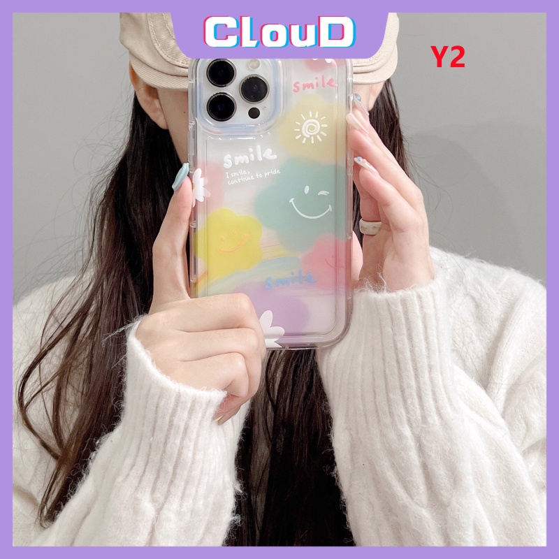 Ins Korea Fresh Watercolor Flower Case Untuk Redmi A1 10A 10 9T 9C NFC 9A Redmi Note 10 10s 11s 9 11 Note9 Note10 Note10s Note11 Senyum Lucu Lembut Tpu Shockproof Airbag Cover