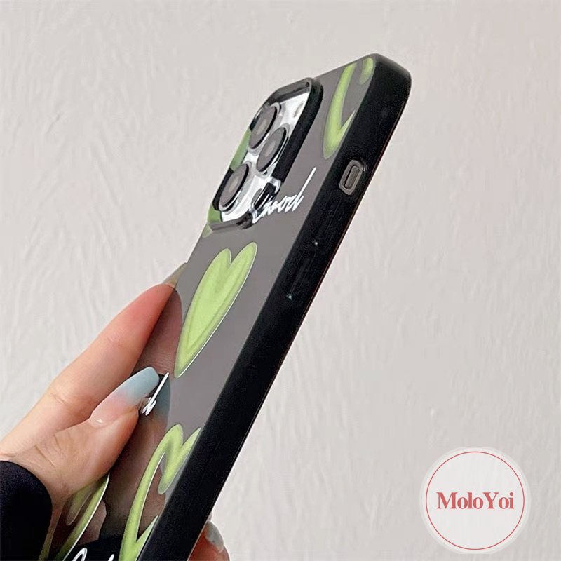 IPHONE Case Kompatibel Untuk Iphone14 13 11 12 Pro Max 7Plus Xr7 8 Plus X XS Max SE 2020 Kartun Lucu Graffiti Cinta Hati Lembut Glossy Smiley Halus Tahan Kotoran Tpu Cover