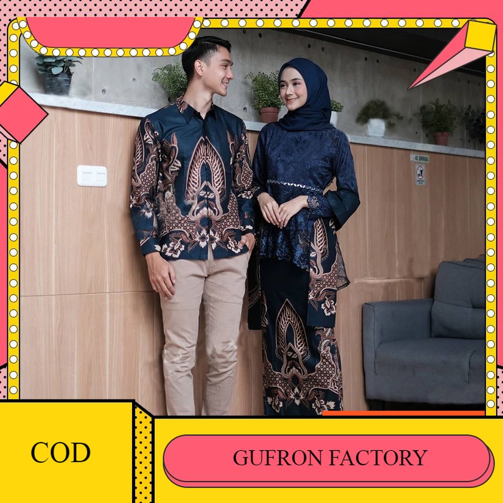 WOU BATIK STYLE - Maura Couple Sania Ruffle Batik Couple ori Ndoro jowi DNT Garansi Termurah Shopee 