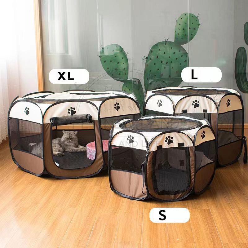 Pagar Tenda Lipat Portabel Dengan 8 Panel Untuk Kucing Anjing Lipat Hewan Bahan Kain Pagar Tenda Lipat Portabel Dengan 8 Panel Untuk Kucing Anjing Lipat Hewan Bahan Kain