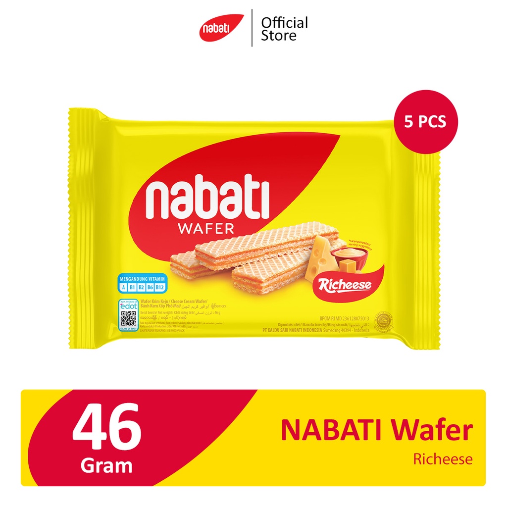 

Nabati Wafer Richeese 46G - 5 Pcs