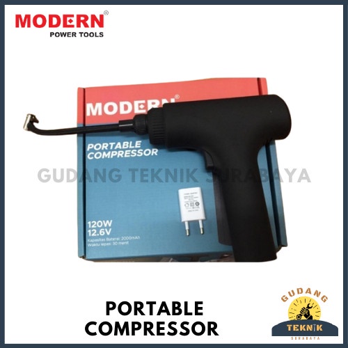 MODERN POMPA KOMPRESOR MINI BAN MOBIL/ MOTOR BATERAI CAS PORTABLE