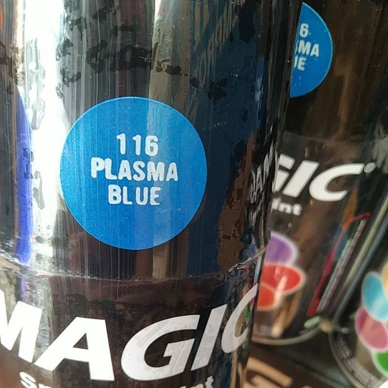 cat semprot pilok pilox magic spray paint magic plasma blue 116 300cc biru terang biru metallic metalik