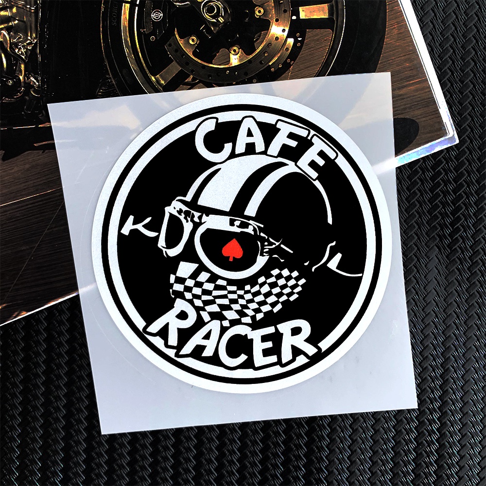 Cafe RACER Retro Knight Harley Retro Style Motor Stiker Reflektif Motor Fuel Tank Dekorasi Menutupi Gores Stiker Tahan Air Tabir Surya Decal