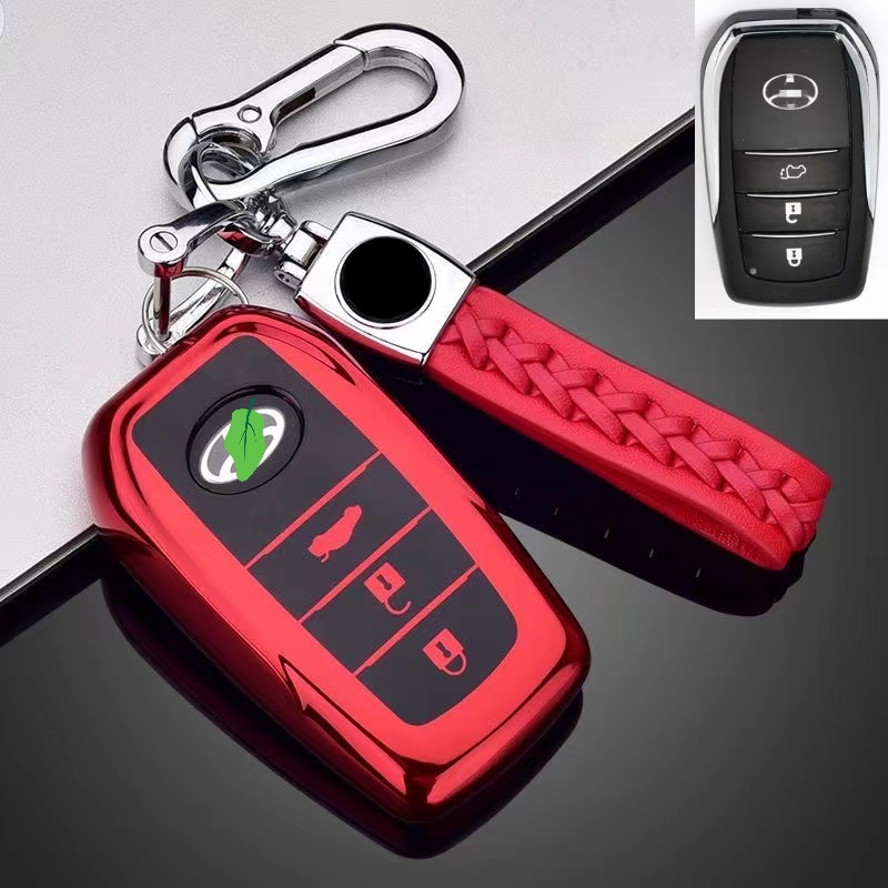 Untuk Toyota smart key case cover casing Untuk Hilux Revo/Innova/Fortuner/Veloz/rush/Yaris/Raize/Perodua