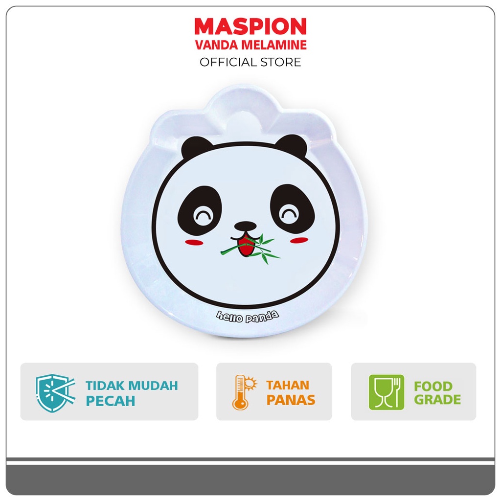 Maspion Vanda Melamin Piring Hello Panda 9 Inch