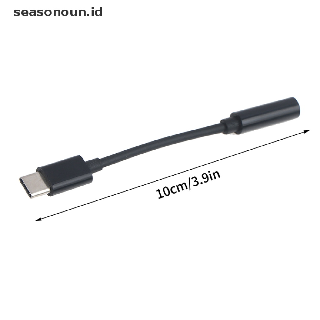 Seasonoun Type-C to 3.5mm AUX Jack Earphone Audio Adapter Audio Splitter USB-C Converter Adaptor Headphone.