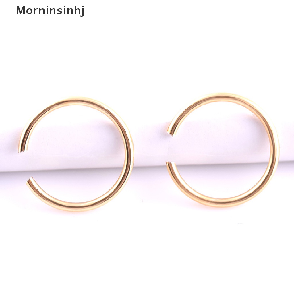 Mornin 9Pcs Cincin Hidung Terbuka Hoop Bibir Tubuh Klip on Studs Stainless Steel Jewelry id