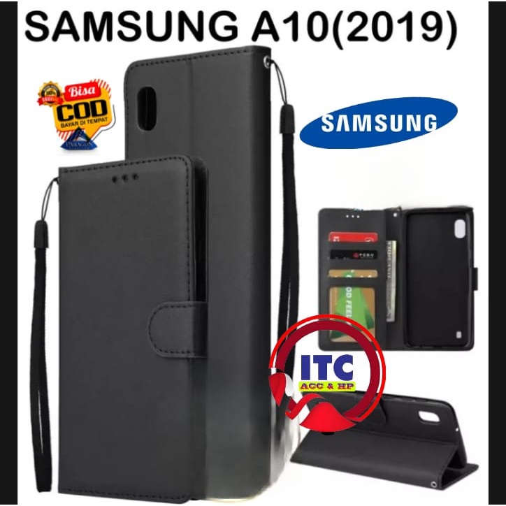 CASE PREMIUM FLIP KULIT DOMPET TYPE HP SAMSUNG A10  /  M10 DOMPET- FLIP COVER LEATHER-SARUNG HP PREM