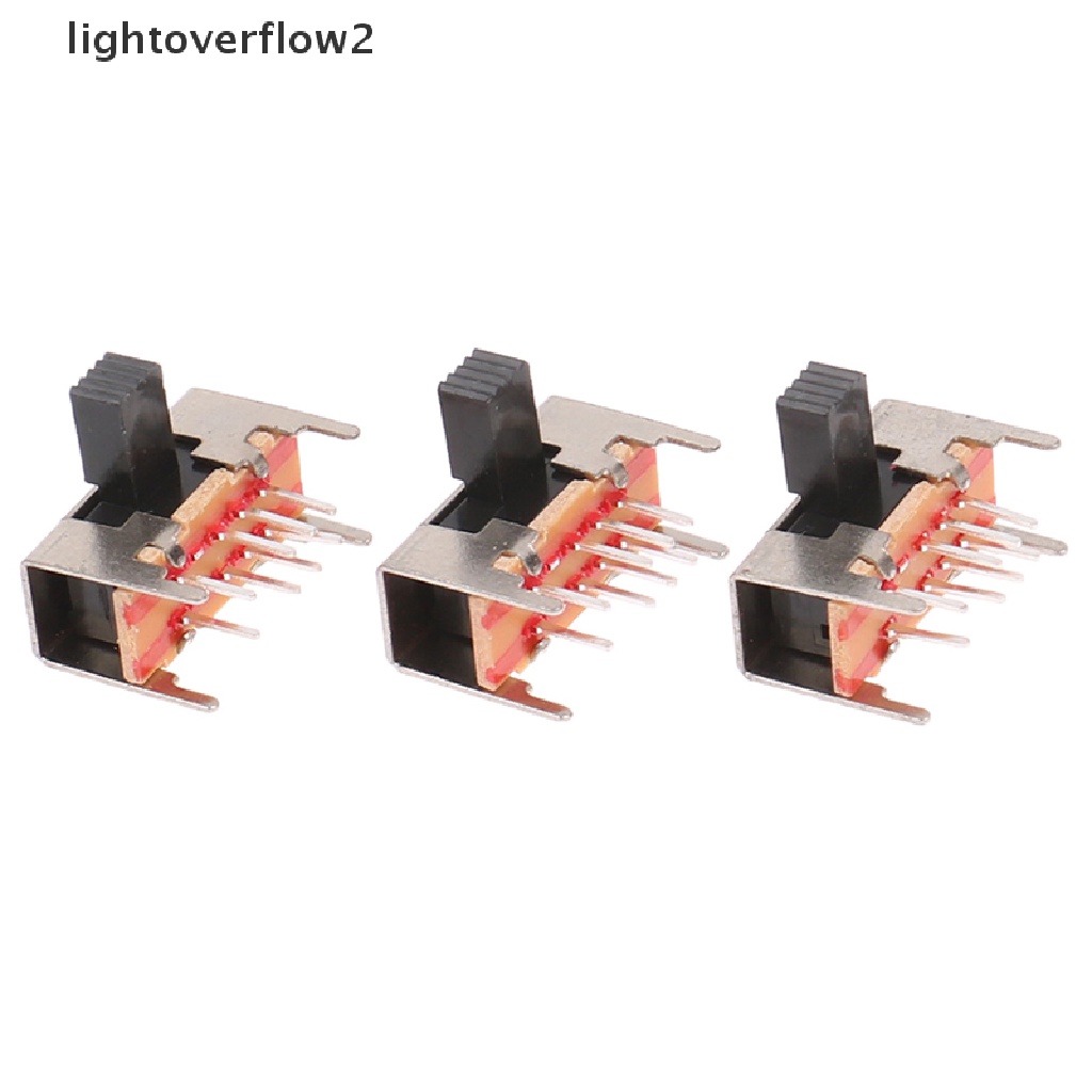 [lightoverflow2] 10Pcs Toggle switch sk23d05g6 double row 3-gear 8-pin horizontal sliding switch [ID]