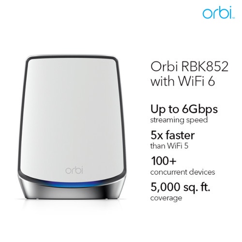 Netgear RBK852 Orbi Tri Band WiFi Mesh System AX6000 1Router 1Satelite M