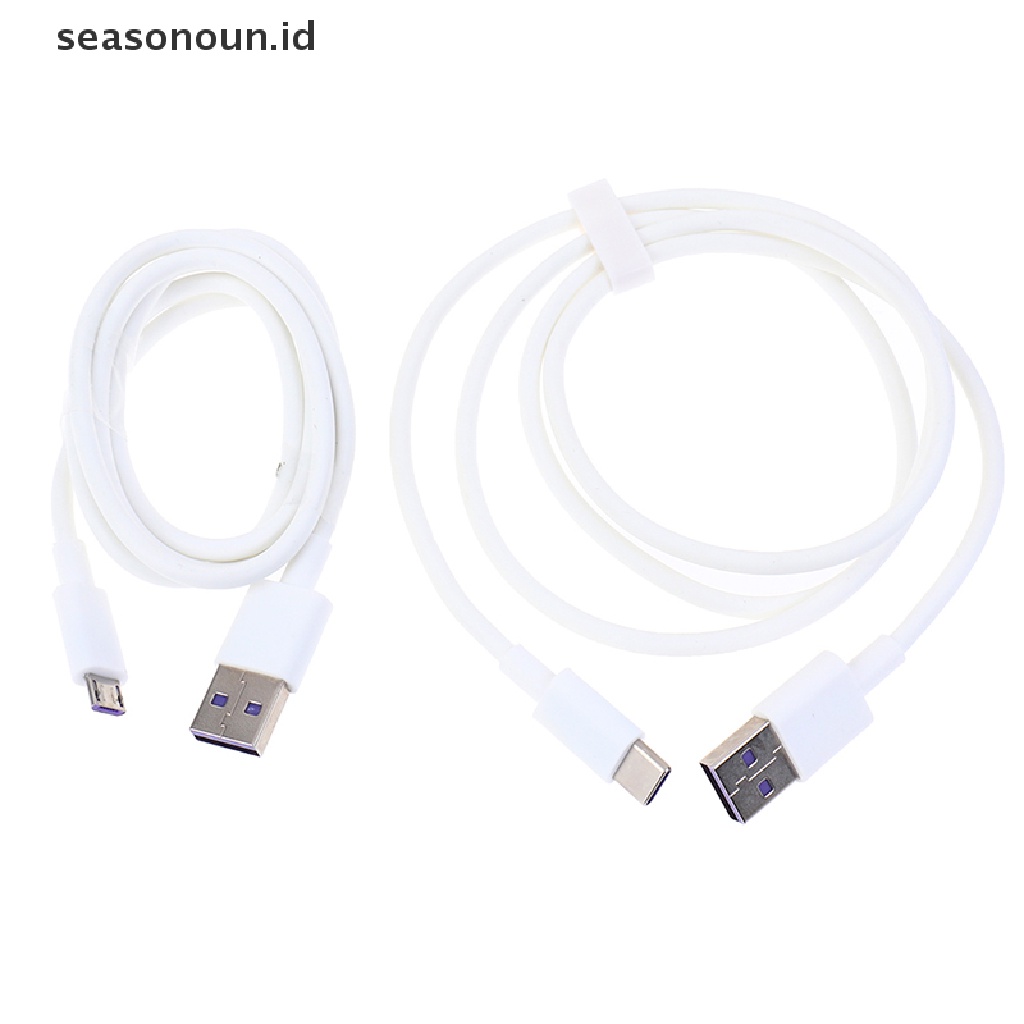 Kabel Seasonoun 5A Micro USB/Type-c Kabel Charge Cepat Sync Data Android USB Charger Cables.