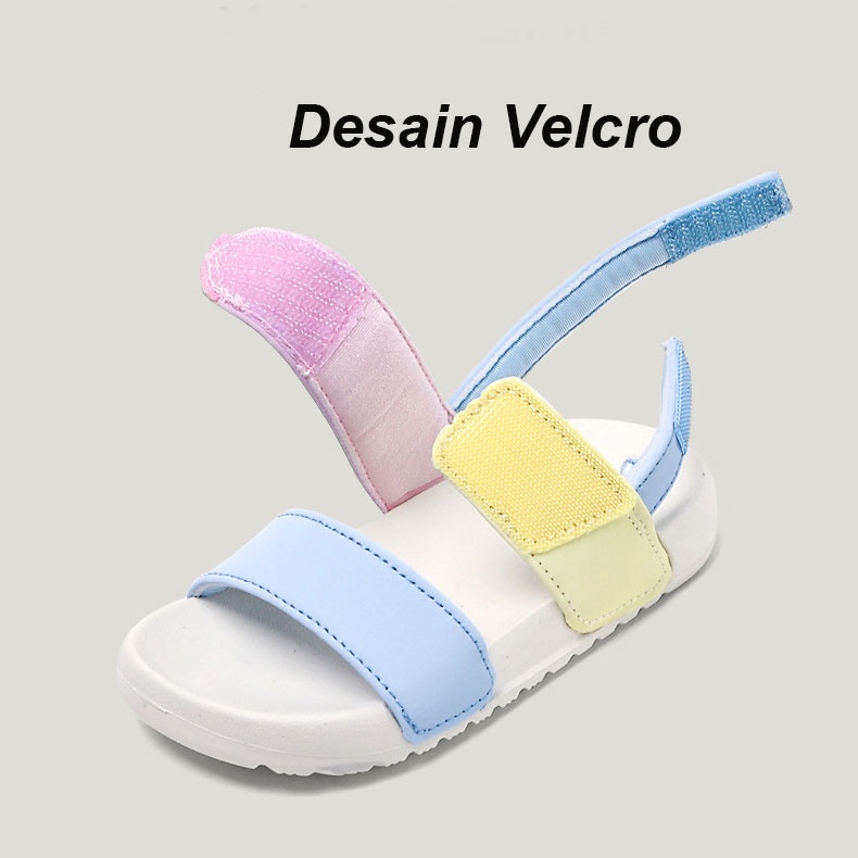 Sandal Anak Mario Import Desain Anti Selip Gesper  Sepatu Balita Sangat Ringan, Bahan Ramah Lingkungan Eva Melindungi Pergelangan Kaki Dan Jari Kaki