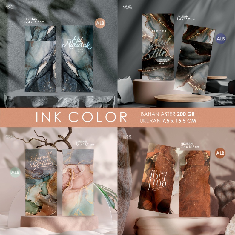 

AMPLOP LEBARAN BESAR (UANG TANPA DILIPAT) MOTIF INK COLOR MARBLE | BAHAN TEBAL 200GR | ANGPAO LEBARAN