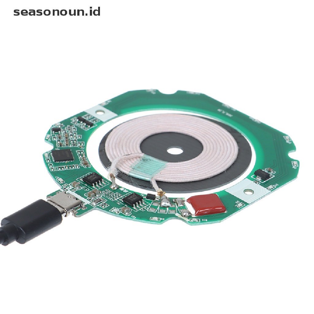 Seasonoun 15W Qi Fast Wireless Charger PCBA Modul Pemancar Papan Sirkuit+Coil Charging.