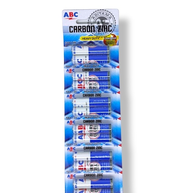 Baterai ABC Biru AAA R3 Batu Batre Size Kecil Batrei ABC Biru 1.5 V 1 Pcs - SHAGB