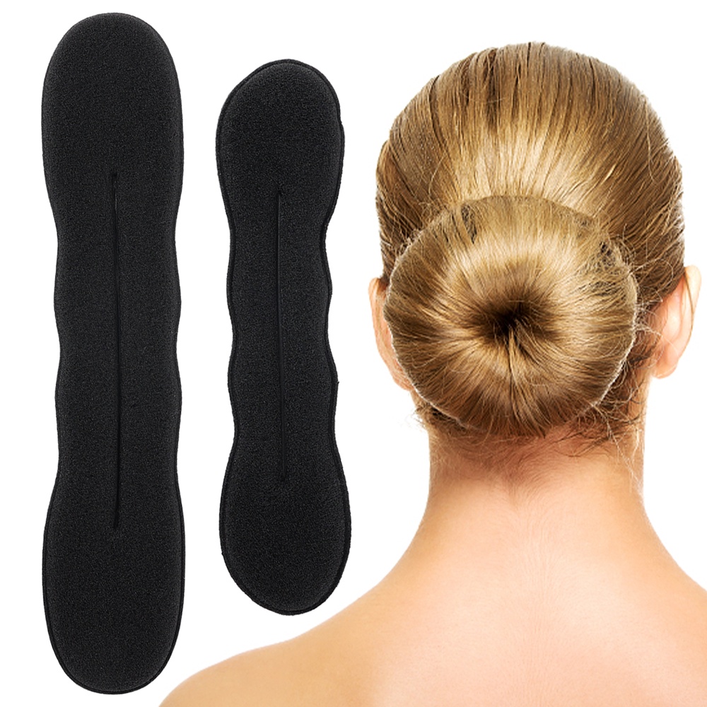 Women Hair Scrunchies Twist Donut Bun Curler DIY Donut Sanggul Alat Styling Rambut Magic Hair Bun Maker Ladies Simple Sponge Wrap Hair Band Fashion Styling Hair Band