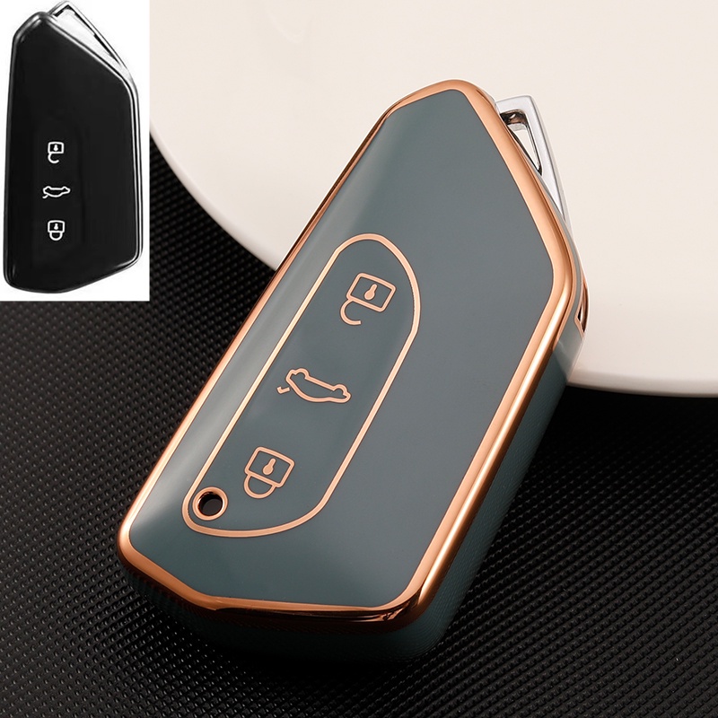 Untuk Volkswagen key case Golf7 MK7 Tiguan MK2 Ateca Leon Fr2 Ibiza Skoda Octavia