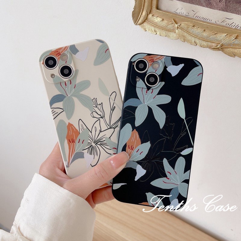 Casing Infinix Hot 20 20s 20i 12 12i 12Play 11 2022 10 9 Play Note 10 Pro Smart 6 6Plus 52020 2023 Gaya Couple Full Layar Motif Bunga Casing Handphone Silicon Cover