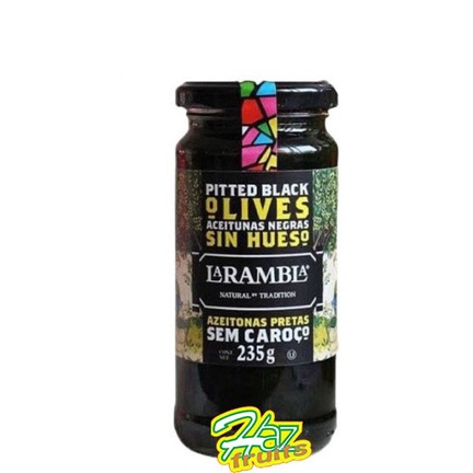 

BUAH ZAITUN SPANYOL 235g | Pitted Black & Green Olives | Olive Zaytun - pitted black