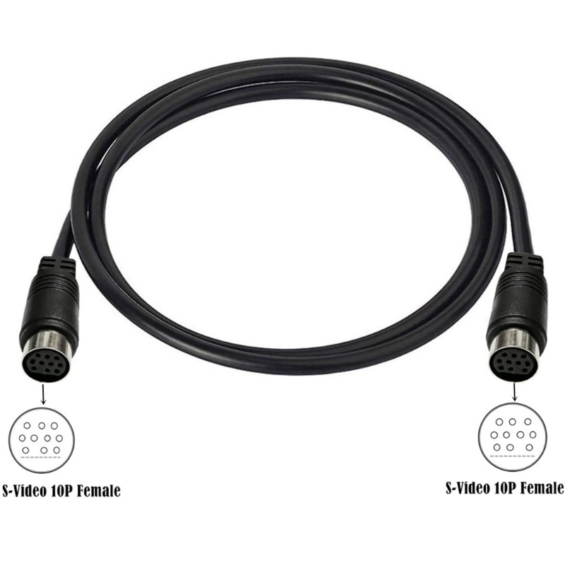 Zzz 3/1.5 /1/0.5m 10pin Female to 10pin Female S-Video Kabel Untuk TV Receiver Monitor Proyektor Video Receiver Camcorde