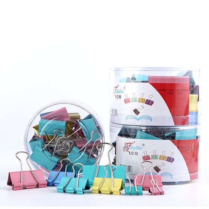 

24pcs 41mm Binder Paper Clip Warna Warni Besi Klip Jepit Kertas GM-ST0264