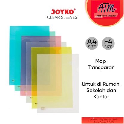 

Clear Sleeves Map L Bening Transparan Joyko CS-10/A4 2335/F4