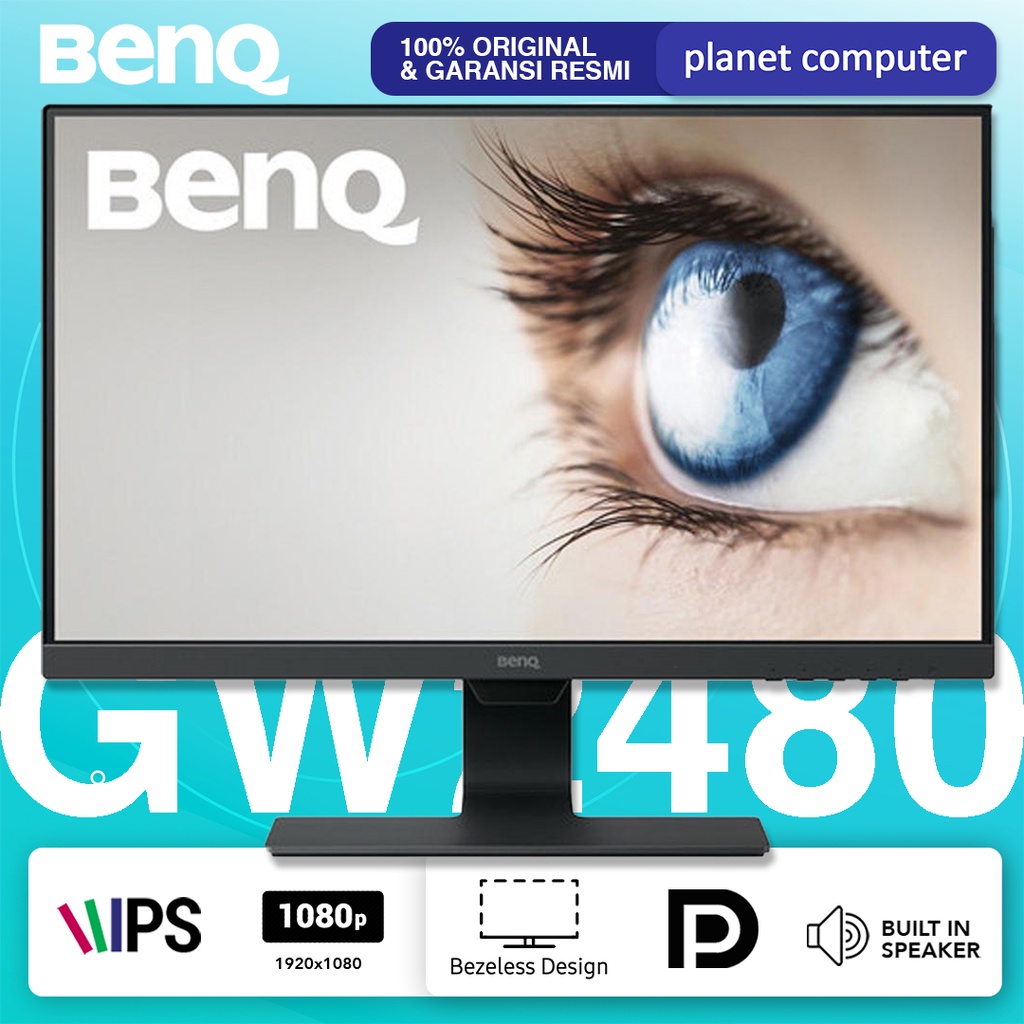 Monitor LED BenQ GW2480 24&quot; 1920x1080 IPS HDMI DP Speaker Eye-Care