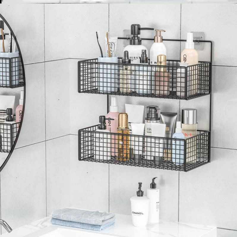 (BISA COD) FTIHSHP Rak Gantung Aluminium Organizer Rack Bathroom 2 Layers - G20