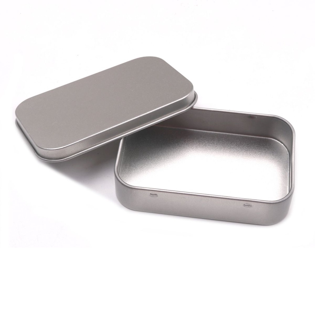 Kotak Penyimpanan Bahan Metal Silver Untuk Dayung/Sekrup/Gadget Penyimpanan Plectrum Gitar Screw Storage Box Only