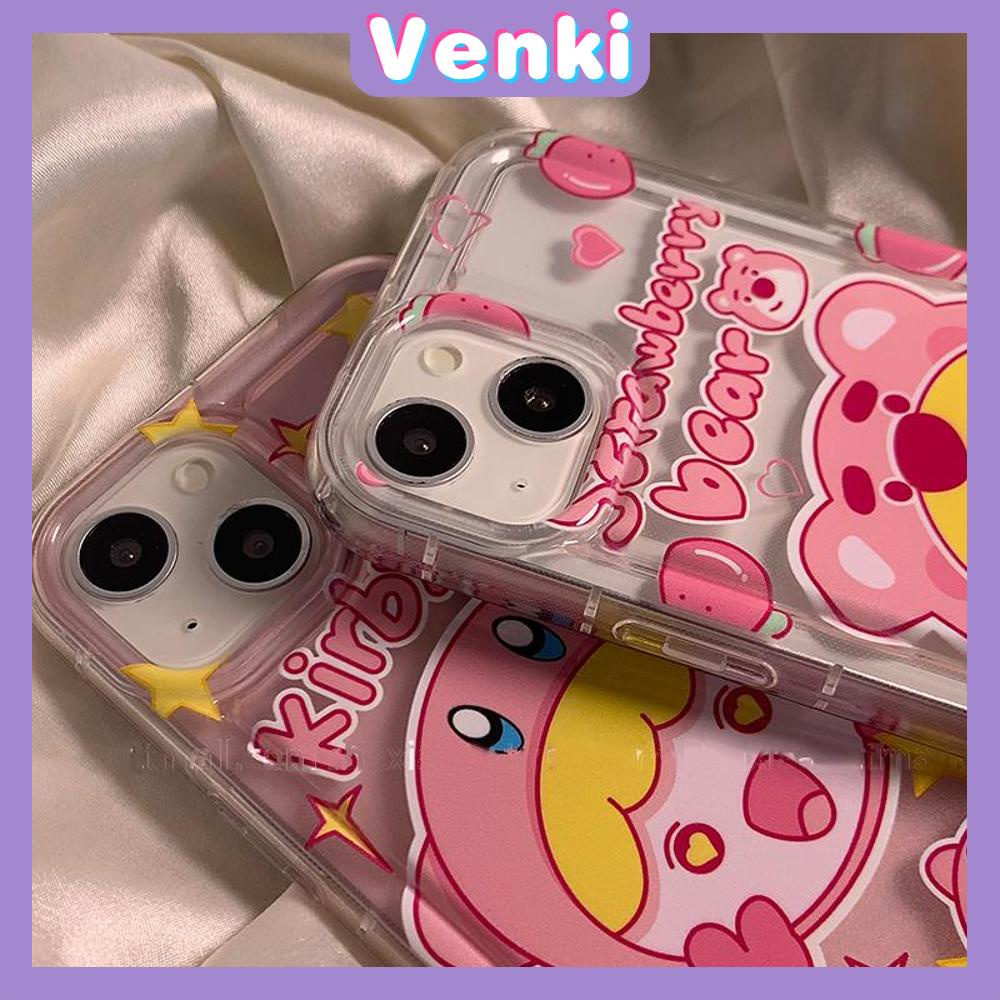 Case For iPhone 14 Pro Max Soft TPU Jelly Airbag Case Cute Pink Bear Hood Girl Camera Protection Shockproof For iPhone 14 13 12 11 Plus Pro Max 7 Plus X XR