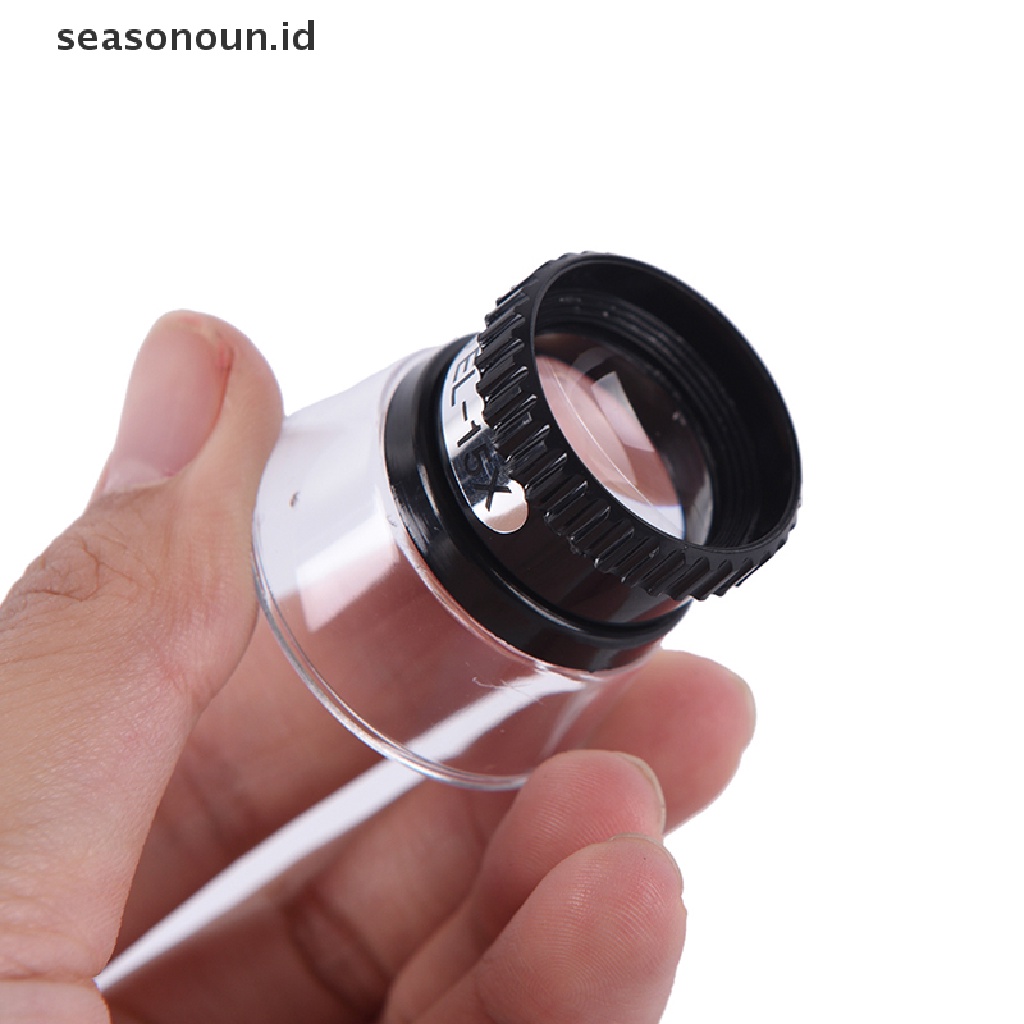 Seasonoun 15X Mini Monokular Magnifying Glass Loupe Lens Jeweler Alat Kaca Pembesar Mata new.