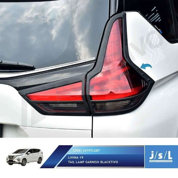 Garnis belakang hitam doff all new Livina 2019
