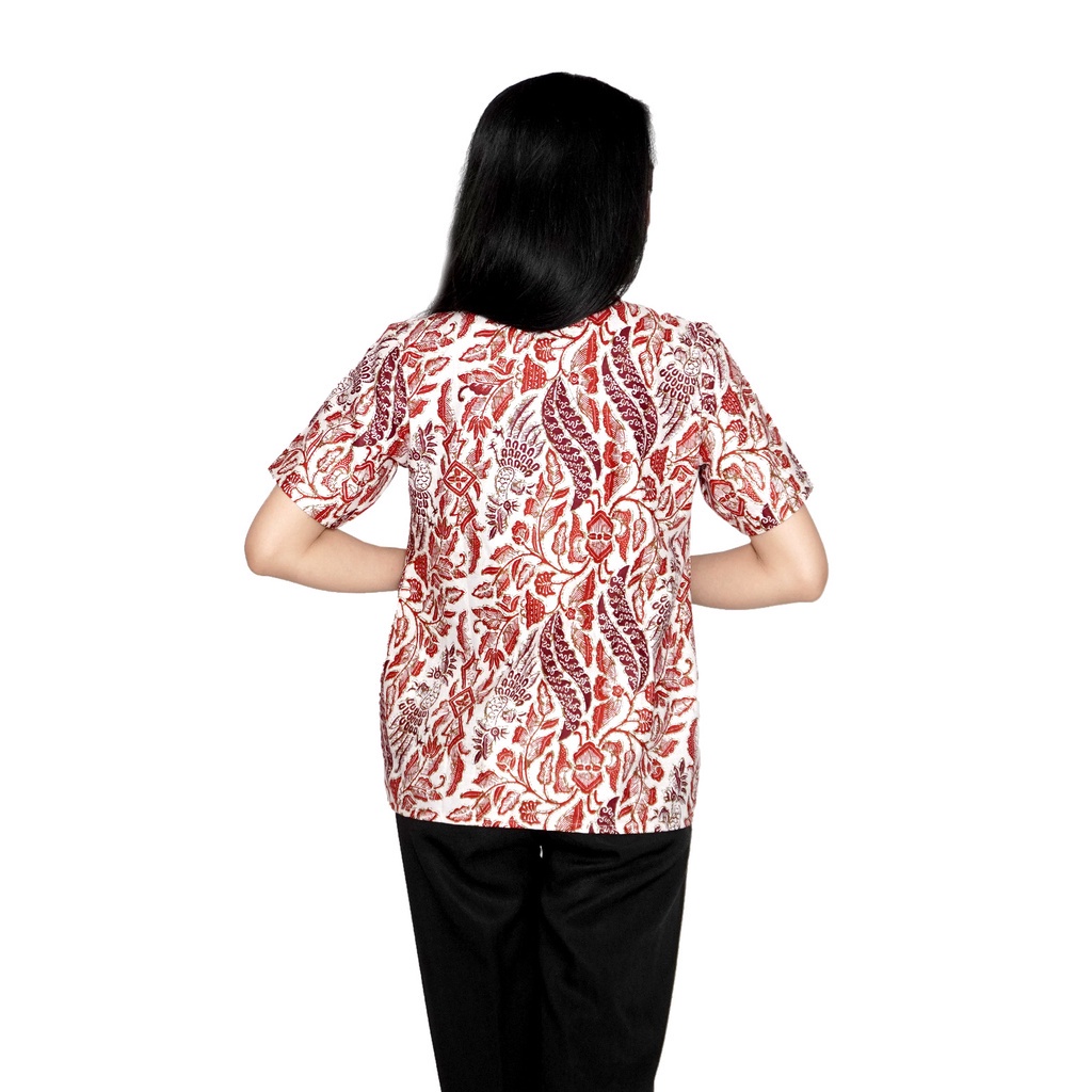 Blouse Batik Wanita Atasan Batik Berdasi Lengan Pendek Dan 7/8 Batik Dua Putri Collection