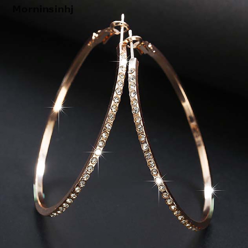 Mornin Anting Hoop Lingkaran Berlian Untuk Wanita Perempuan Perhiasan Telinga2021 Ladies earring id