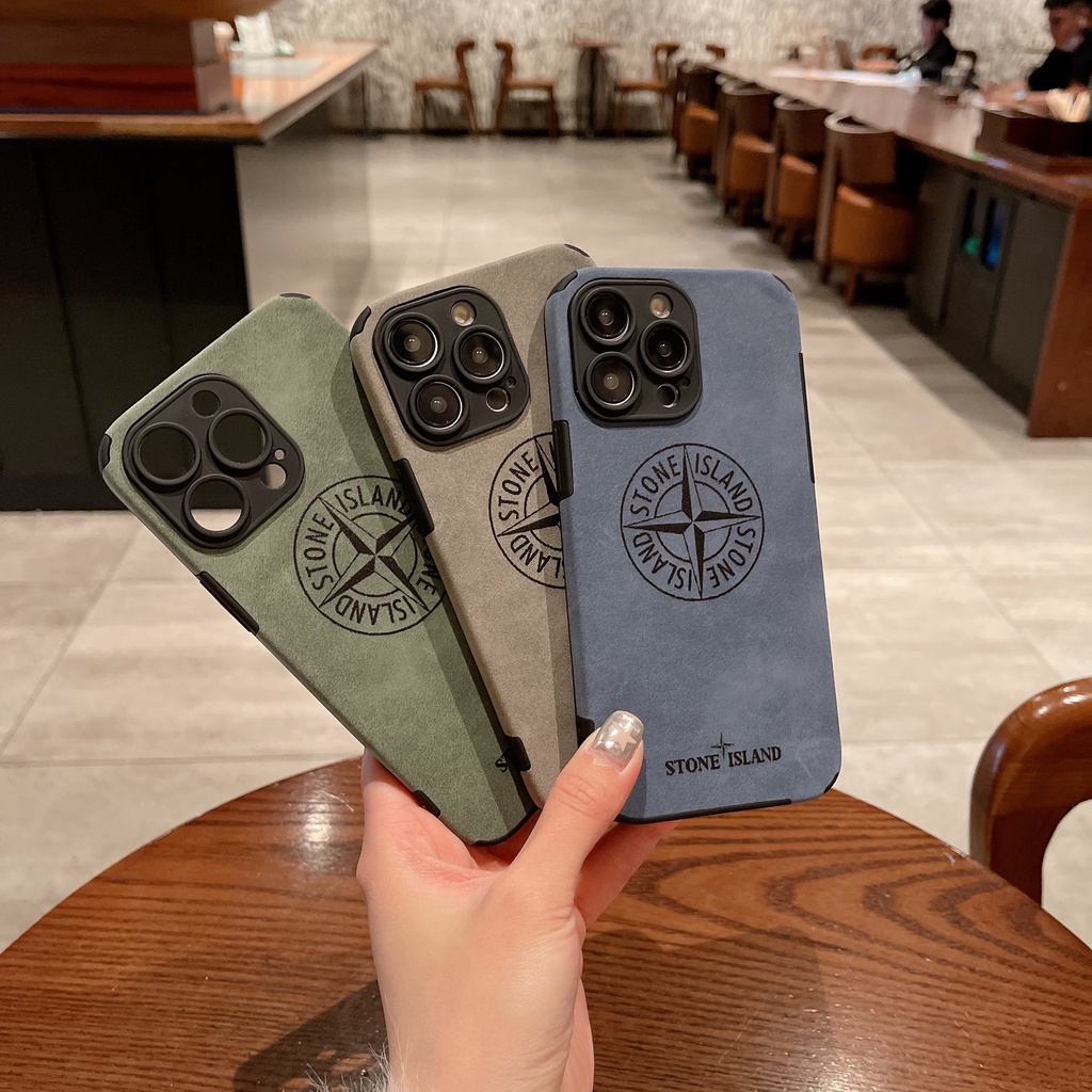 IPHONE Casing Ponsel 3D hipster plush stone island Iphone14 13 12 11 Pro Max x xs xr 7 8 plus Sarung case shockproof